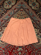 Vintage Japanese Pink Rayon Pleated Tie Waist Skirt - 26