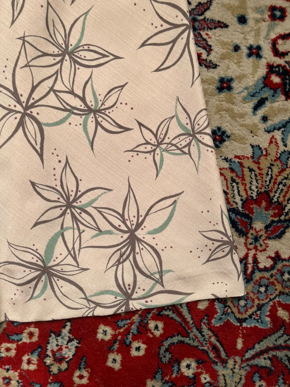 VTG Japan Floral Print Linen Skirt  - 24