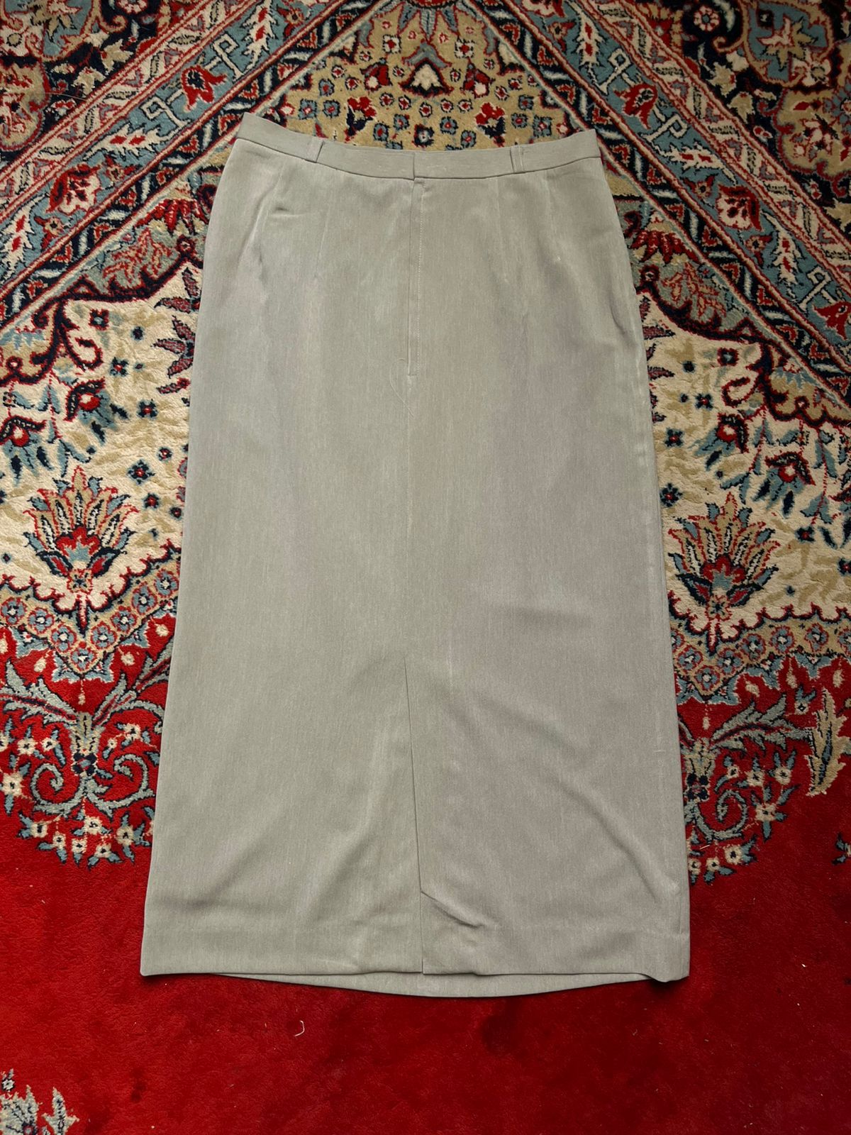 VTG Japanese Made Gray Straight Maxi Skirt  - 26