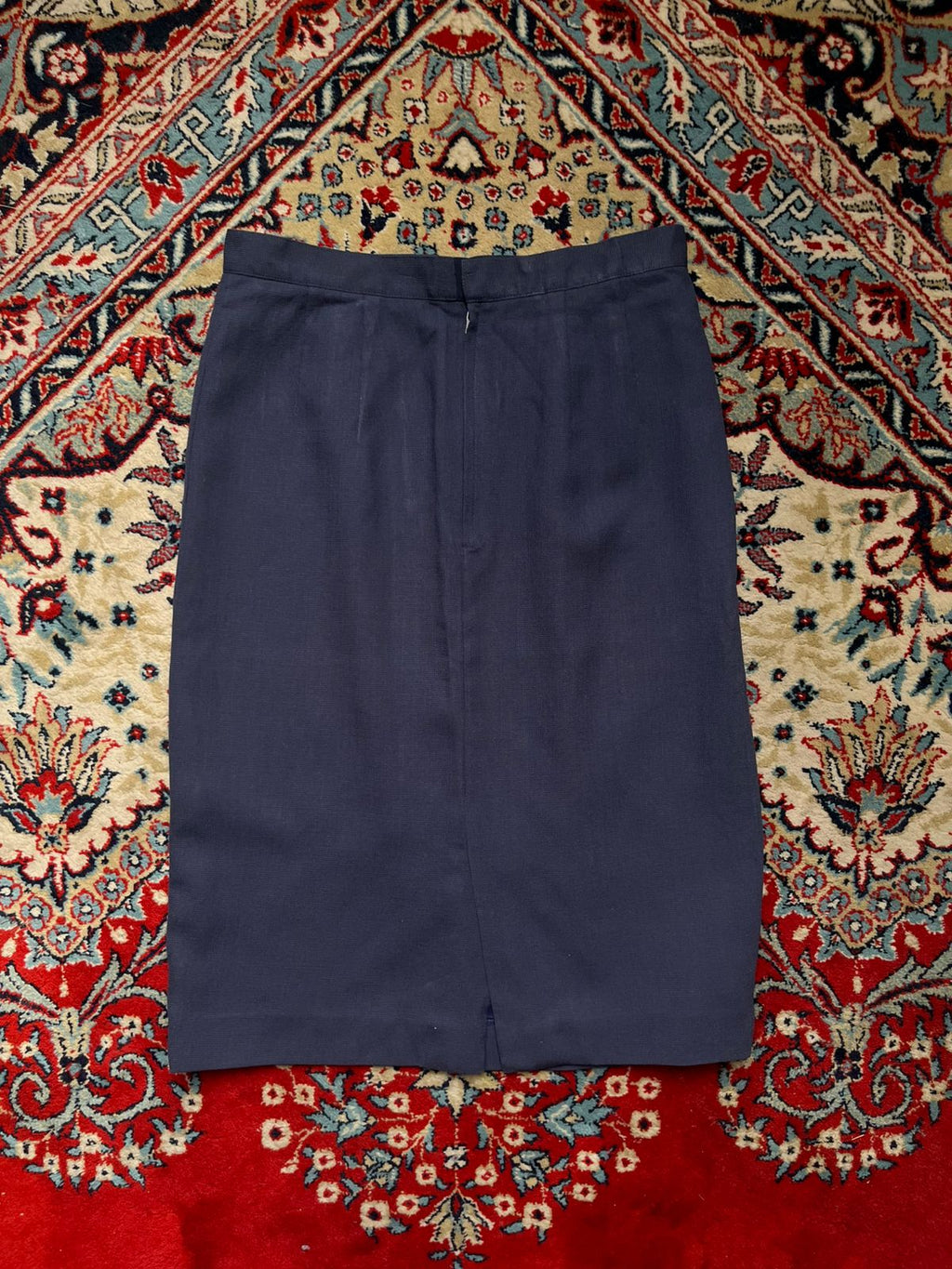 VTG Gio Japan Navy Blue Wool Skirt - 26