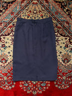 VTG Gio Japan Navy Blue Wool Skirt - 26