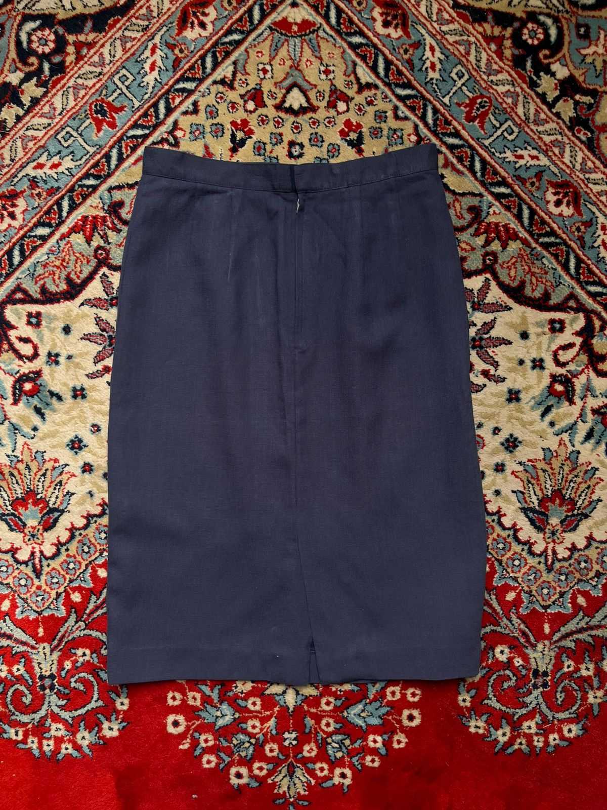 VTG Gio Japan Navy Blue Wool Skirt - 26