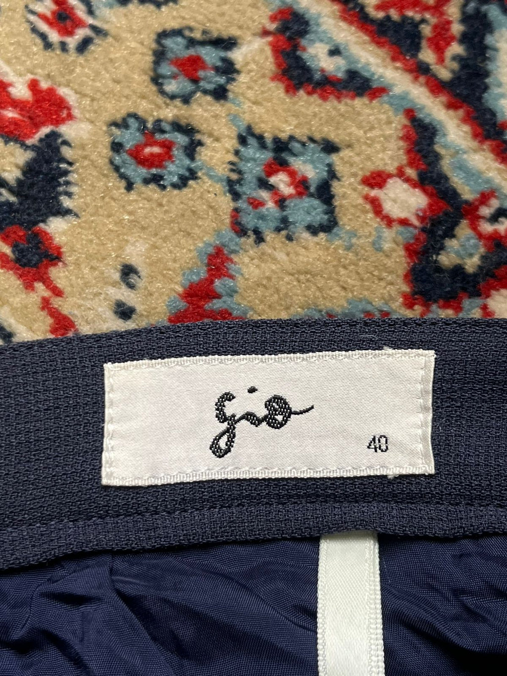 VTG Gio Japan Navy Blue Wool Skirt - 26