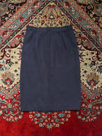 VTG Gio Japan Navy Blue Wool Skirt - 26