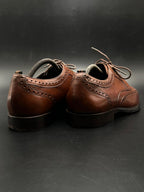 COLE HAAN GRANDOS BROWN LEATHER WINGTIP BROGUE DERBY DRESS SHOES