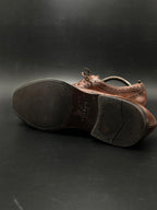 COLE HAAN GRANDOS BROWN LEATHER WINGTIP BROGUE DERBY DRESS SHOES