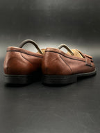 DOCKERS VINTAGE BROWN LEATHER KILTIE TASSEL SLIP ON LOAFERS SHOES