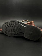 DOCKERS VINTAGE BROWN LEATHER KILTIE TASSEL SLIP ON LOAFERS SHOES