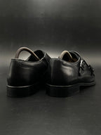 JACAMO BLACK LEATHER BRAIDED STRAP DRIVING MOC SLIP ON LOAFERS SHOES