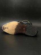 JACAMO BLACK LEATHER BRAIDED STRAP DRIVING MOC SLIP ON LOAFERS SHOES