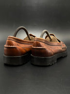 POLO RALPH LAUREN VINTAGE BROWN LEATHER LUG SOLE PENNY LOAFERS