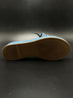 GUESS BLUE DENIM PLATFORM SLIDES