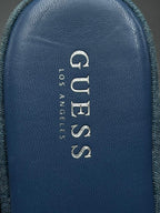 GUESS BLUE DENIM PLATFORM SLIDES