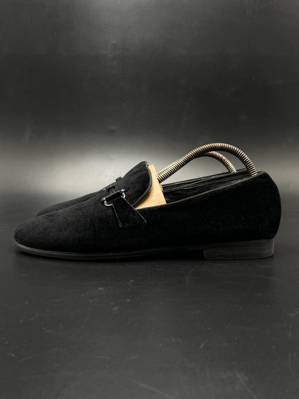 STEVE MADDEN CLIPSE BLACK VELVET BIT LOAFERS