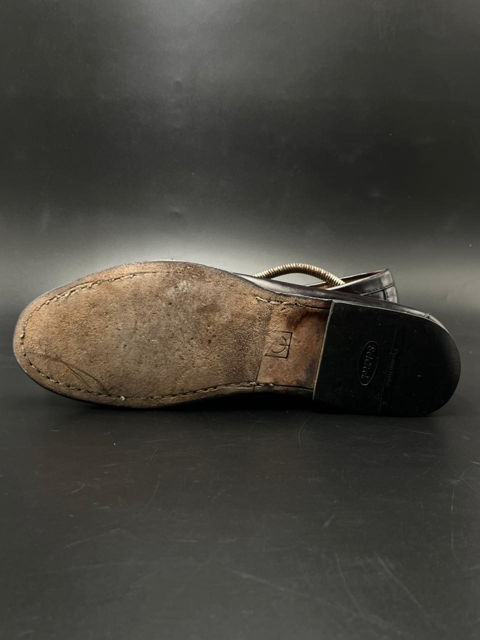COLE HAAN BURGUNDY LEATHER PENNY LOAFERS