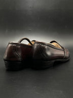 POLO BY RALPH LAUREN BURGUNDY LEATHER BROGUE PENNY LOAFERS