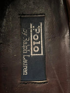 POLO BY RALPH LAUREN BURGUNDY LEATHER BROGUE PENNY LOAFERS
