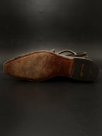 VAN LIER GREY SUEDE PENNY LOAFERS