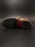 AIDEBAOU TAN SUEDE WINGTIP BROGUE OXFORD DRESS SHOES