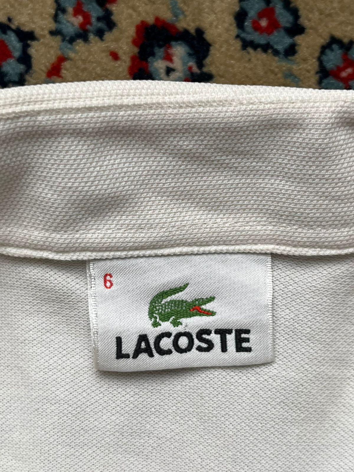 LACOSTE WHITE TEXTURED COTTON/POLY BLEND BUTTON DOWN SHIRT - XL