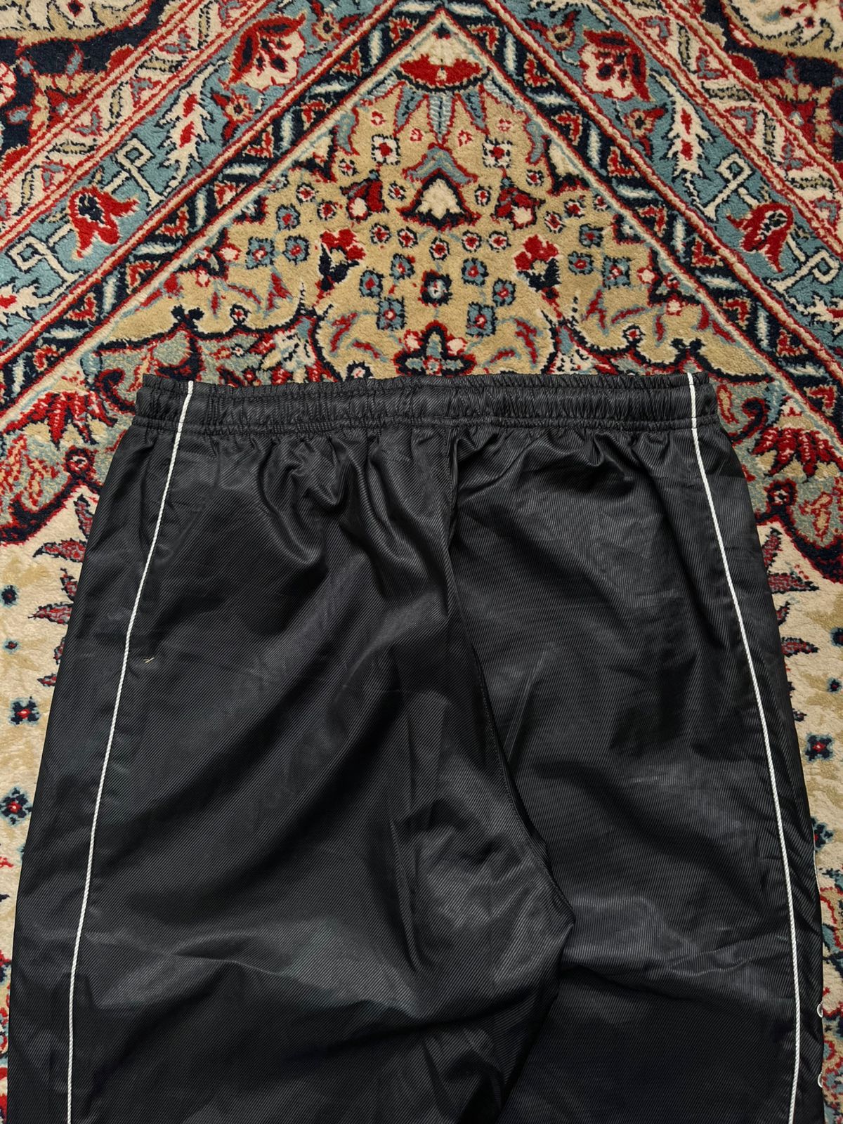 VINTAGE CHAMPION JAPAN GLOSSY BLACK OUTDOOR CASUAL TRACK PANTS - 28