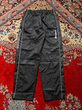 VINTAGE CHAMPION JAPAN GLOSSY BLACK OUTDOOR CASUAL TRACK PANTS - 28