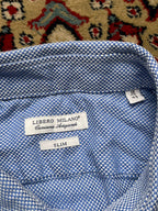 LIBERO MILANO SLIM FIT JACQUARD TEXTURED BUTTON DOWN SHIRT - M