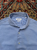 LIBERO MILANO SLIM FIT JACQUARD TEXTURED BUTTON DOWN SHIRT - M