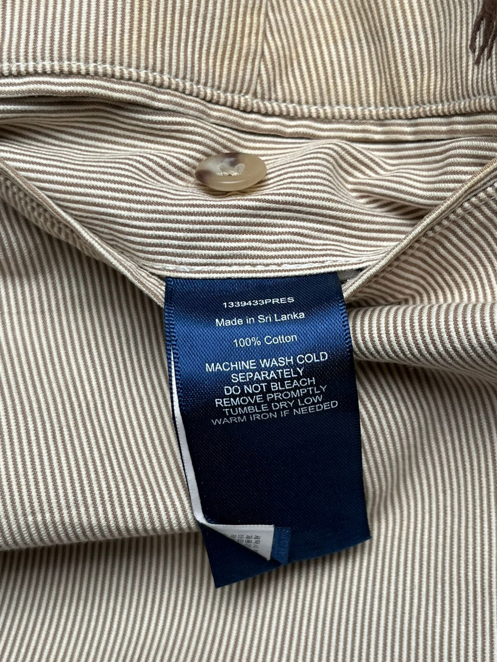 POLO BY RALPH LAUREN STRAIGHT FIR LINING COTTON DRESS PANTS - 36