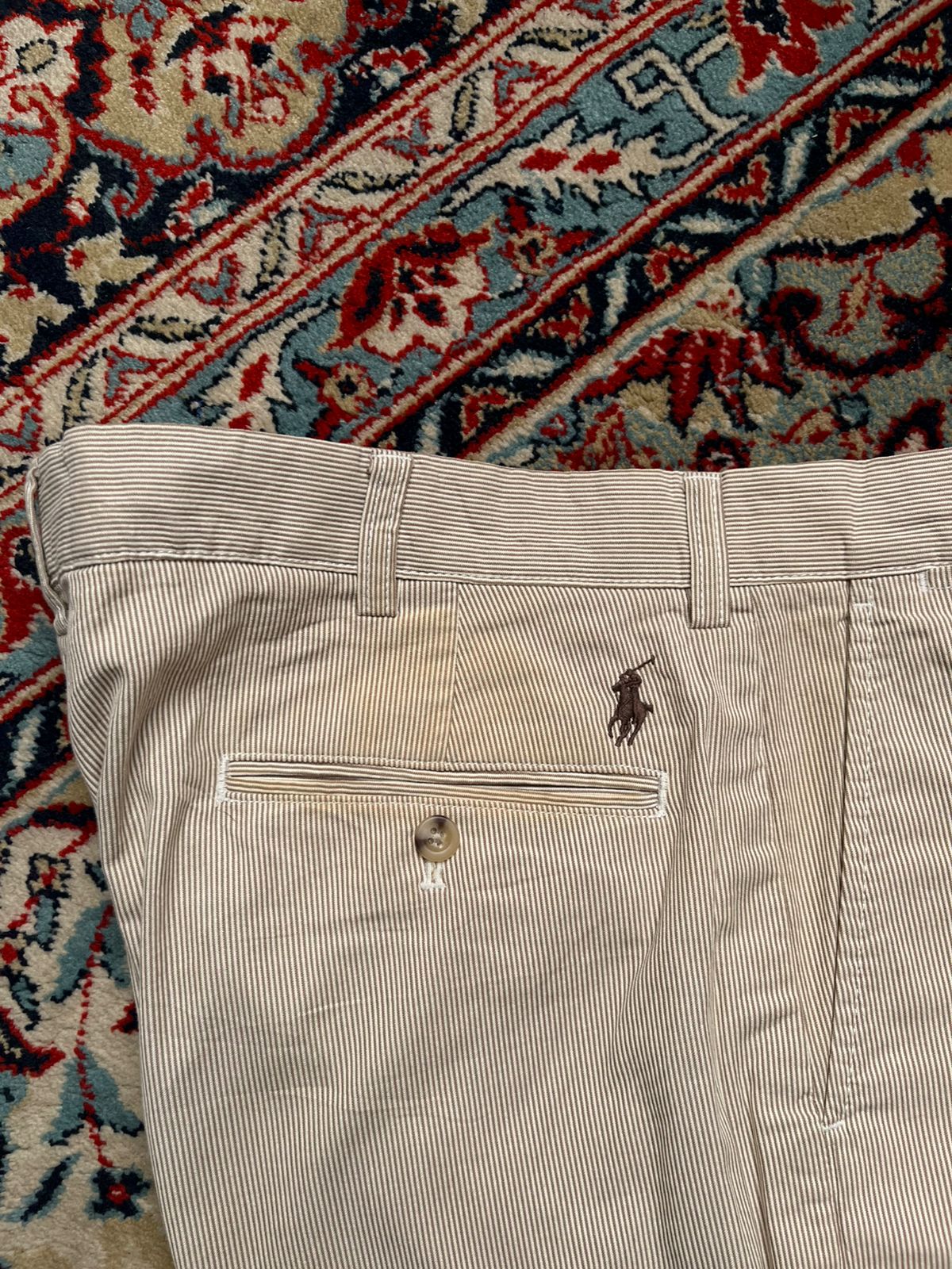 POLO BY RALPH LAUREN STRAIGHT FIR LINING COTTON DRESS PANTS - 36