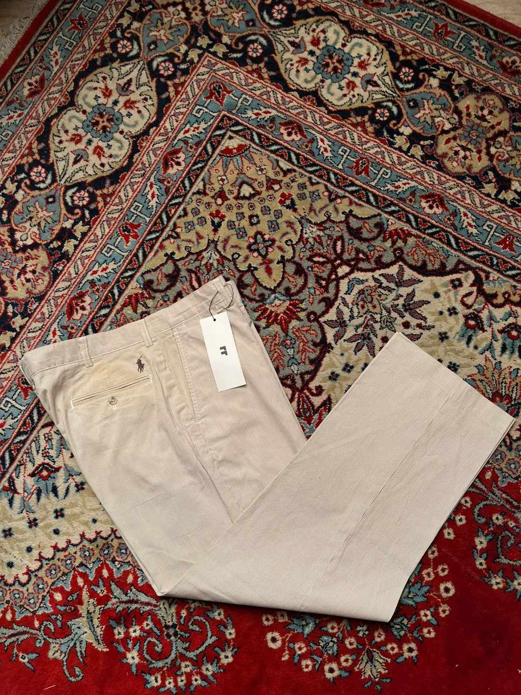 POLO BY RALPH LAUREN STRAIGHT FIR LINING COTTON DRESS PANTS - 36