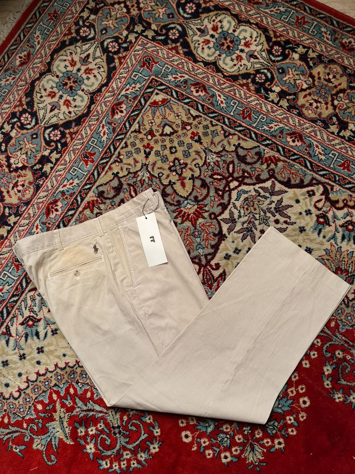 POLO BY RALPH LAUREN STRAIGHT FIR LINING COTTON DRESS PANTS - 36