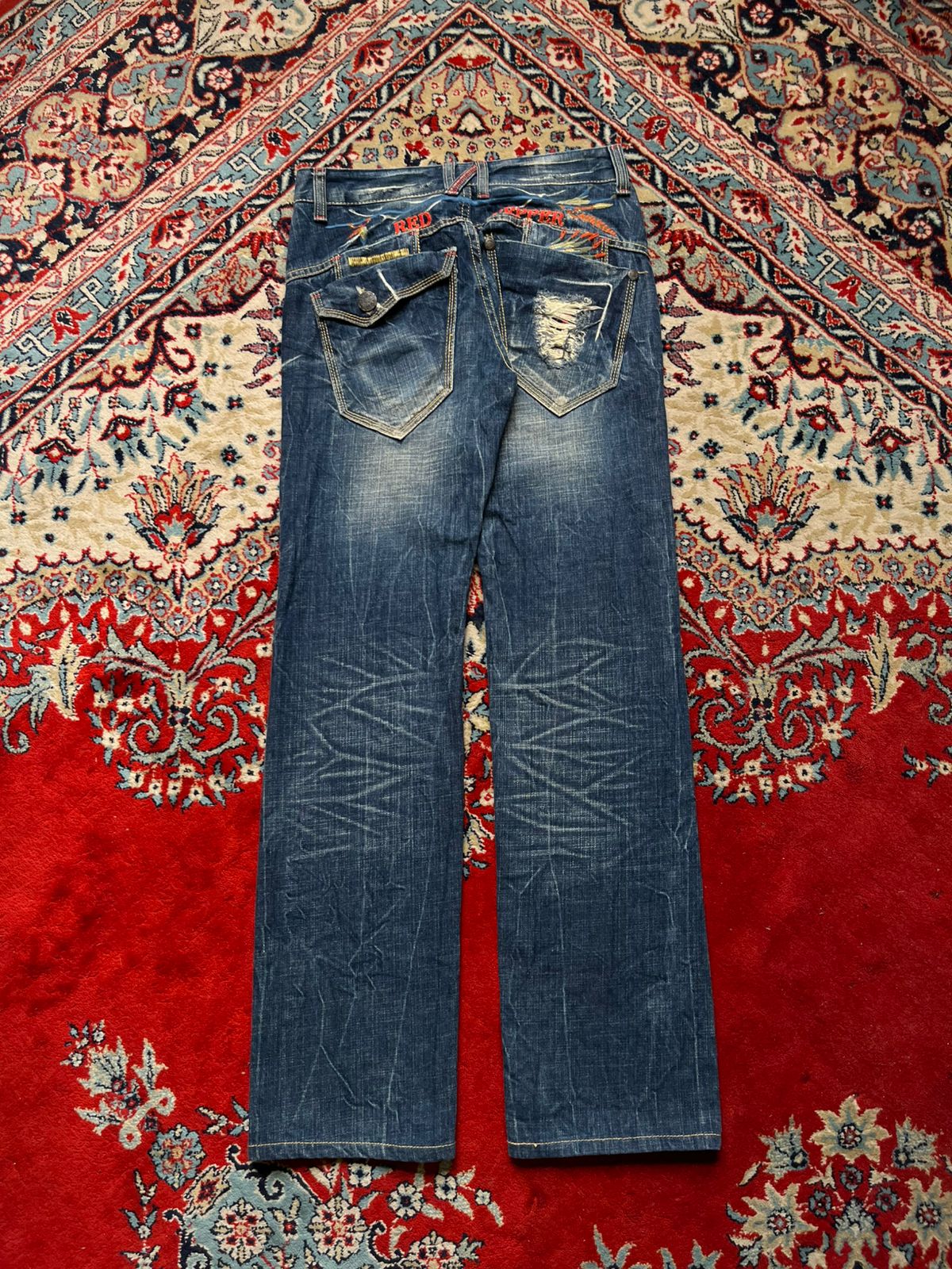 RED PEPPER STRAIGHT FIT Heavyweight EMBROIDERED JEANS - 28