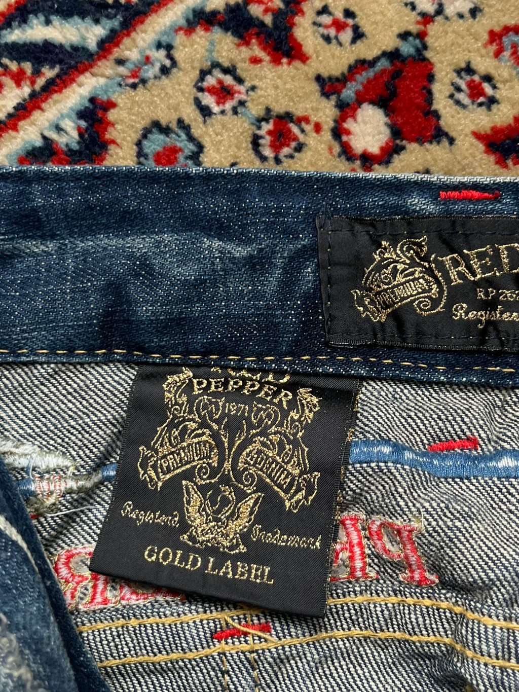RED PEPPER STRAIGHT FIT Heavyweight EMBROIDERED JEANS - 28