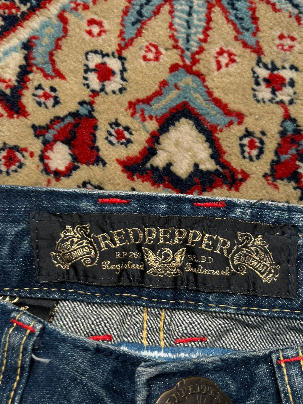 RED PEPPER STRAIGHT FIT Heavyweight EMBROIDERED JEANS - 28