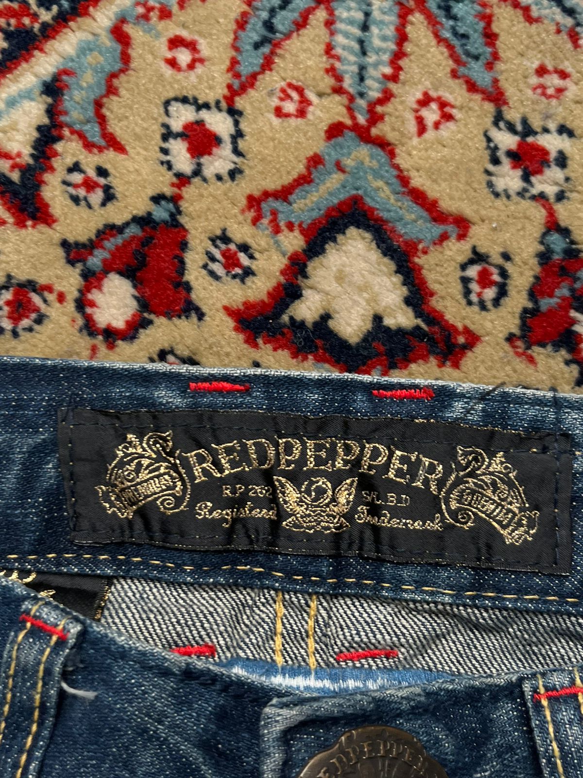 RED PEPPER STRAIGHT FIT Heavyweight EMBROIDERED JEANS - 28