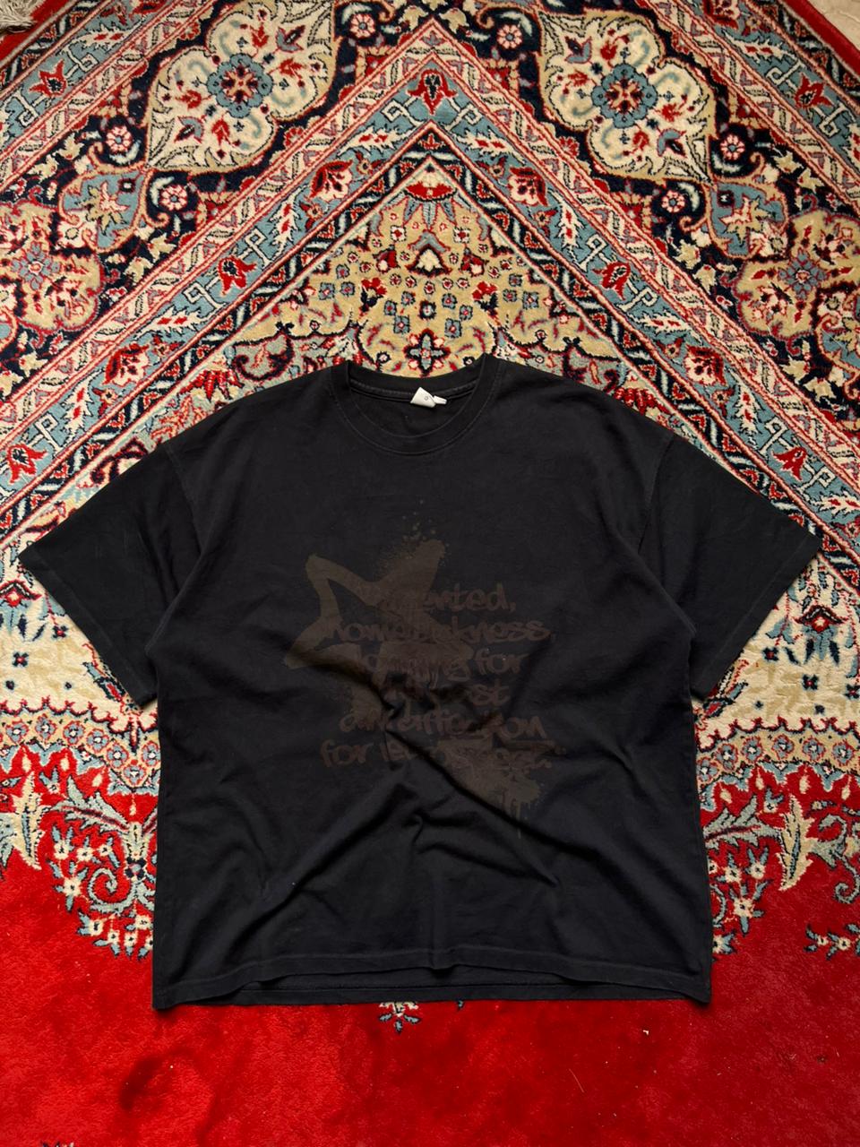 PARTI - MENTO BLACK OVERSIZED GRAPHIC TEE - M