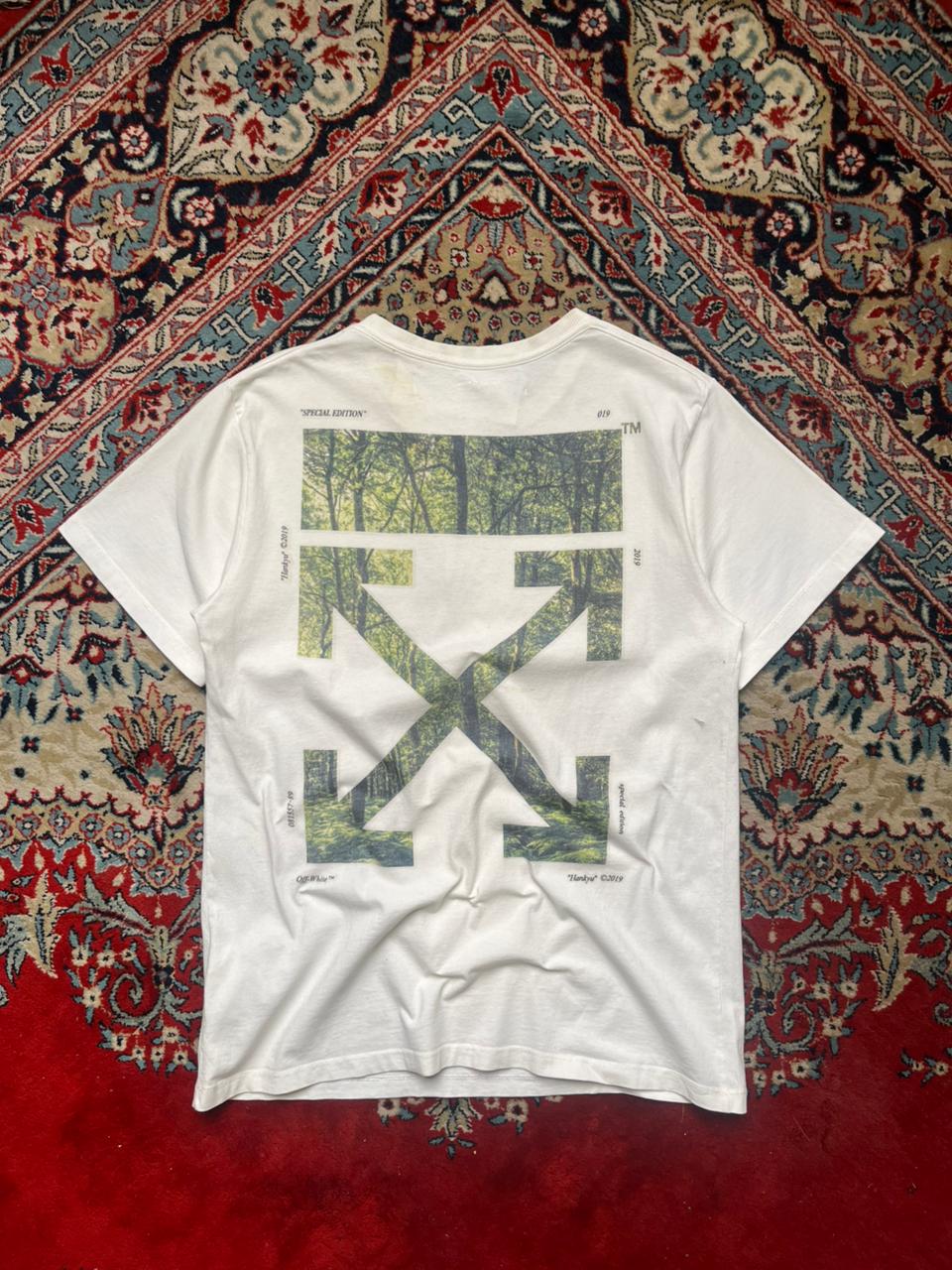 OFF WHITE MAIN LABEL C/0 VIRGIL ABLOH WHITE TEE - L