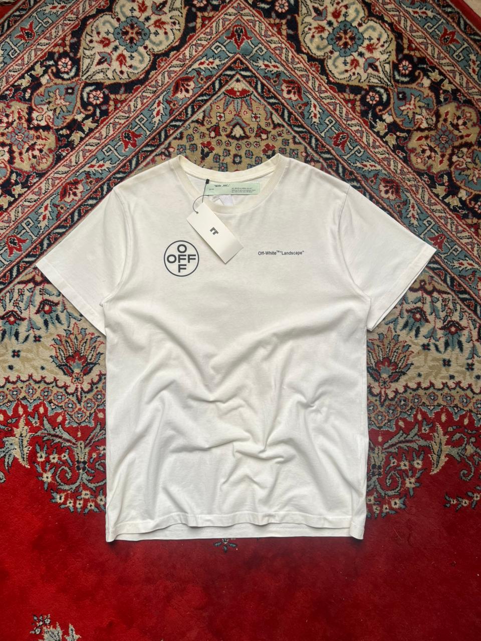 OFF WHITE MAIN LABEL C/0 VIRGIL ABLOH WHITE TEE - L
