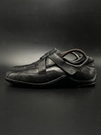 COLE HAAN BLACK LEATHER CROSS-STRAP CASUAL COMFORT Sneakers - 43.5