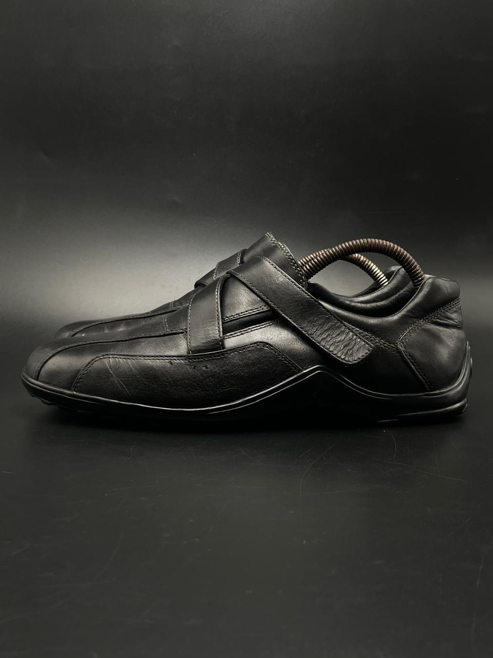 COLE HAAN BLACK LEATHER CROSS-STRAP CASUAL COMFORT Sneakers - 43.5