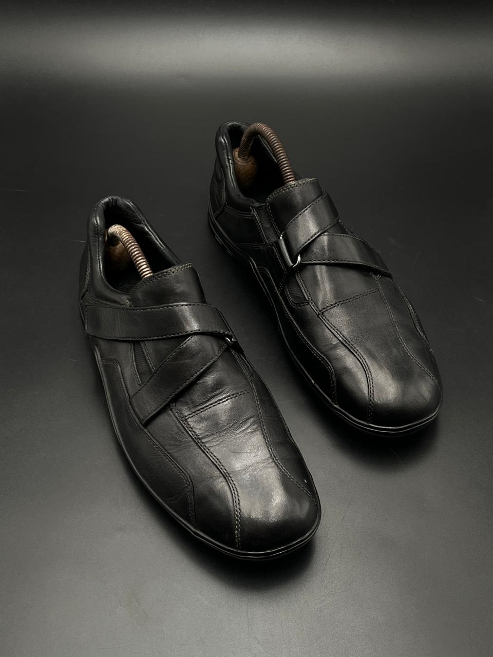 COLE HAAN BLACK LEATHER CROSS-STRAP CASUAL COMFORT Sneakers - 43.5