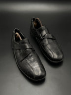 COLE HAAN BLACK LEATHER CROSS-STRAP CASUAL COMFORT Sneakers - 43.5