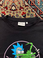 vtg RICK AND MORTY BLACK GRAPHIC full sleeve SHIRT - M