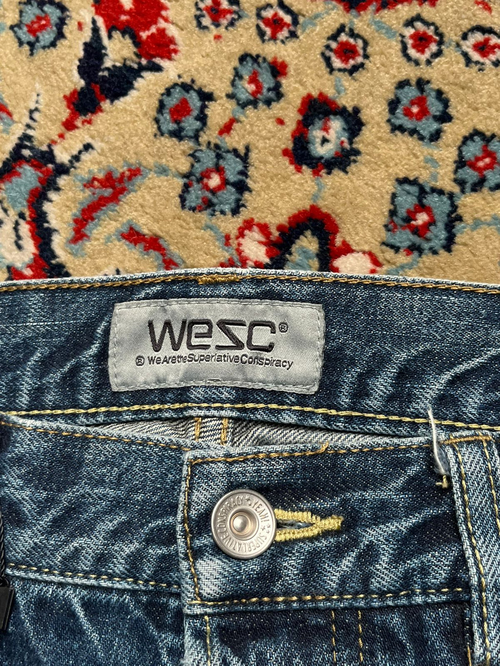 WESC BLUE STRAIGHT FIT JEANS - 34