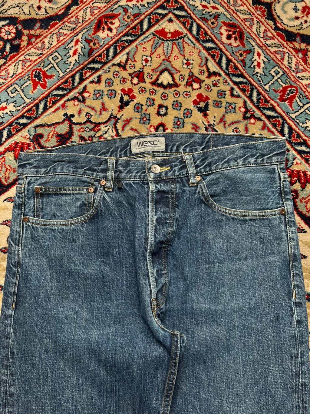 WESC BLUE STRAIGHT FIT JEANS - 34