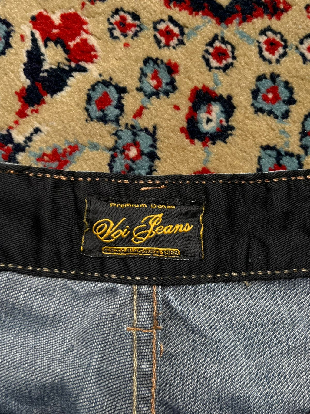 VOI DARK WASHED STRAIGHT FIT BIKER JEANS - 32