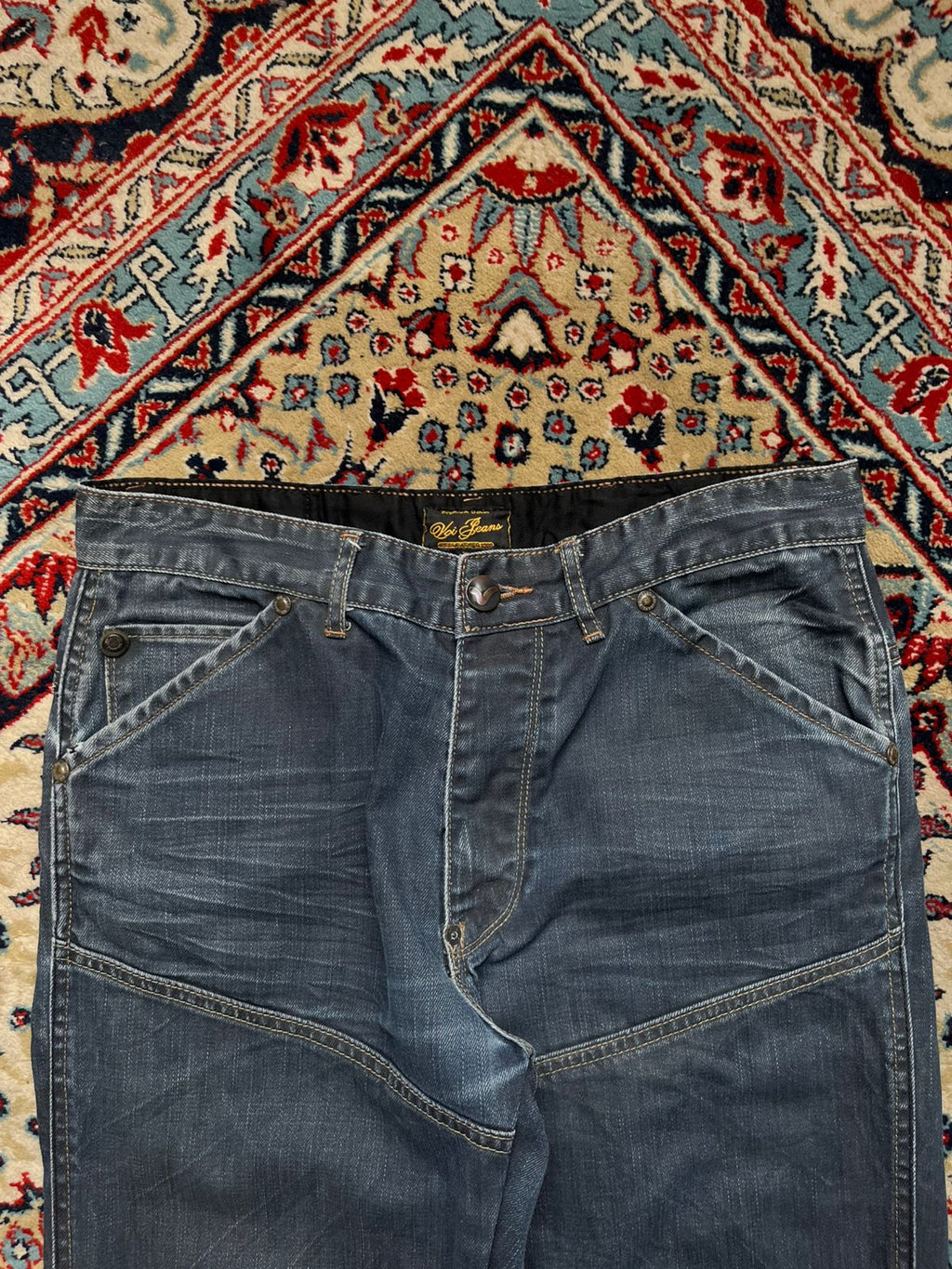 VOI DARK WASHED STRAIGHT FIT BIKER JEANS - 32