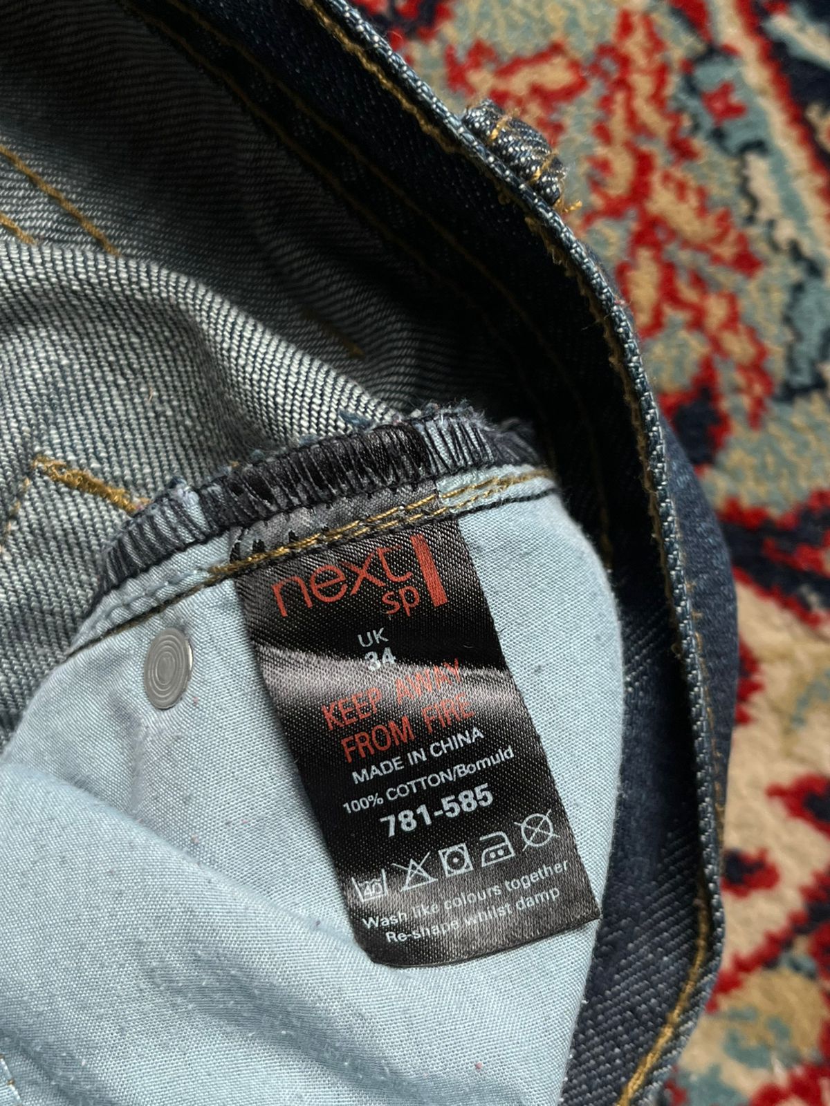 NEXT DARK WASHED BOOTCUT JEANS - 34