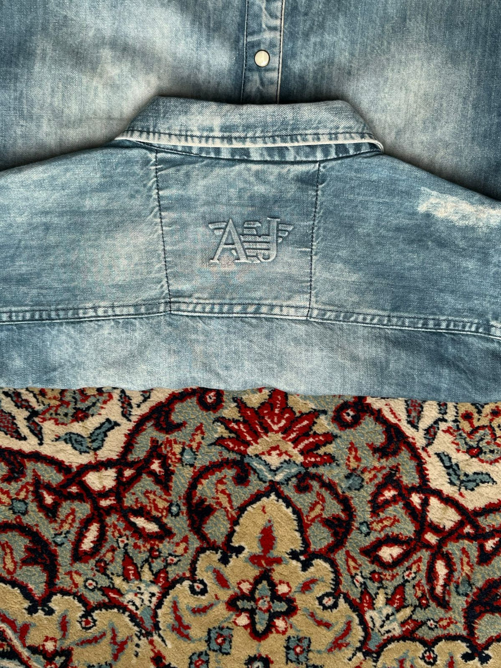 ARMANI LIGHT BLUE DENIM SHIRT - M